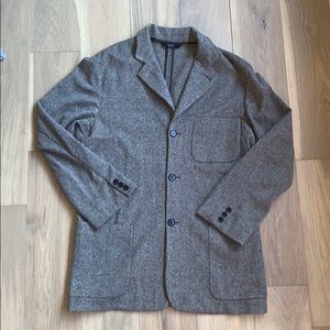 DKNY Brown tweed blazer for men.